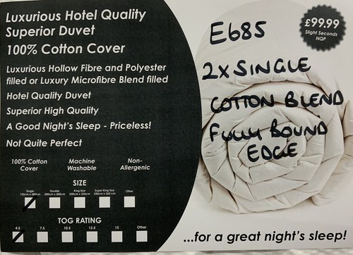 Job lot single duvets - 2,