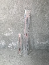 (Set of 2) Transparent Helix Oxford & Global Shatter Resistant Flexi Rulers