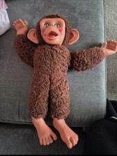 Jacko Monkey Chimp Chad Valley Chiltern 1960s Vintage Blinking Eyes 20” 51cm
