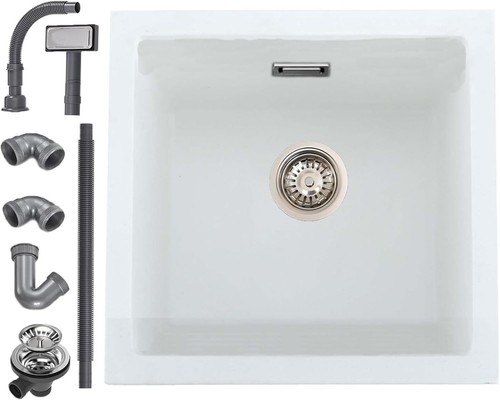 Quartz kitchen sink white - kitchen,