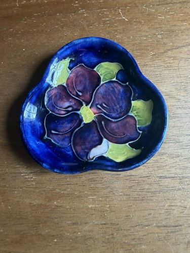 Vintage moorcroft clematis pin - vintage,