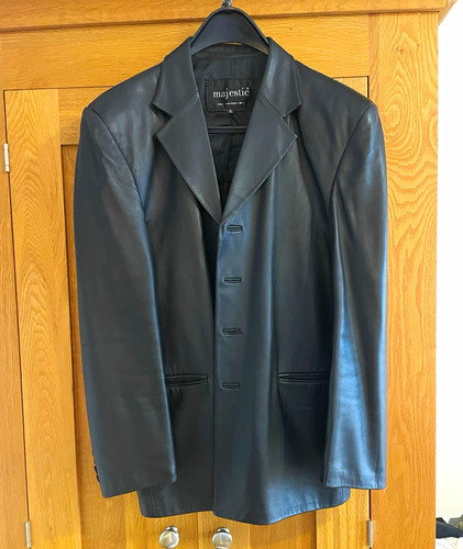 Majestic men black leather - men’s,