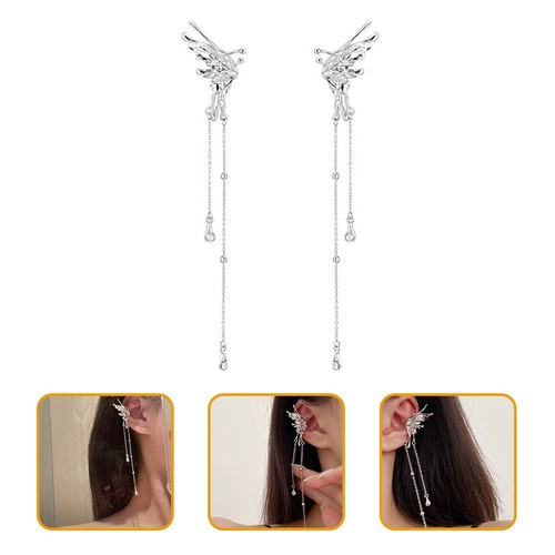 Pair dangle chain ear bone - ear,