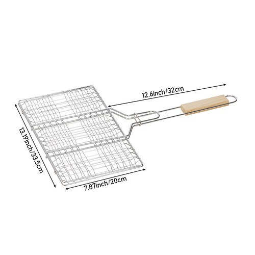 Bbq mesh grill basket rack - mesh,