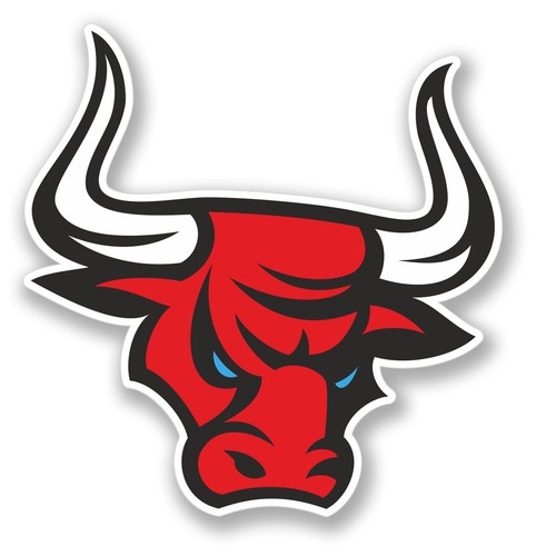 Angry red spanish bull - red,