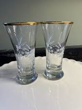 Etched Sherry/Port Glasses