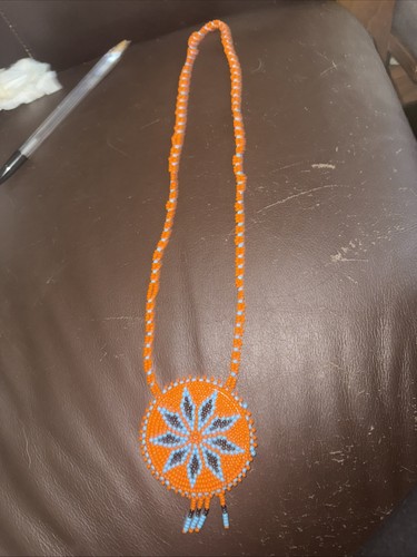 Vintage seed bead medallion - seed,