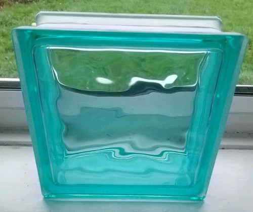 Blue wave square glass - blue,