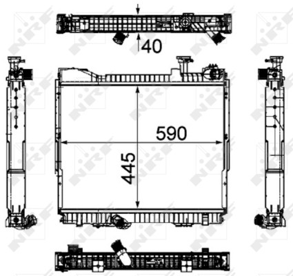 Nrf 53860 radiator - nrf, engine