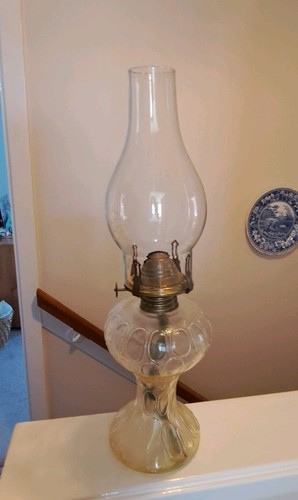 Vintage glass oil lamp - vintage, with