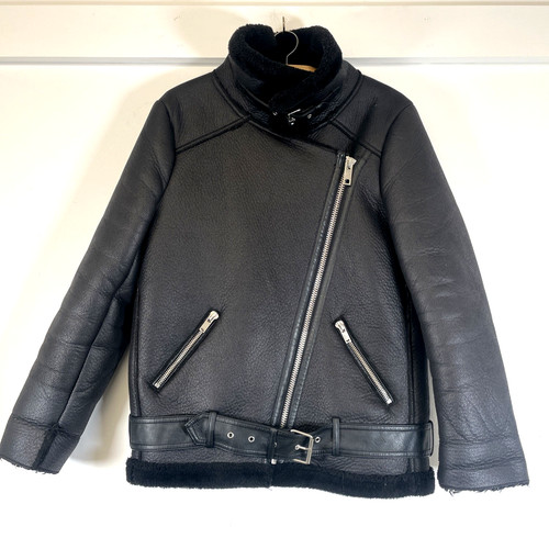 Zara black faux sheepskin - zara,