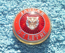 VINTAGE 1960s JAGUAR 3.4 LITRE CAR BONNET BADGE~MKI/MK1/112 RADIATOR HOOD EMBLEM
