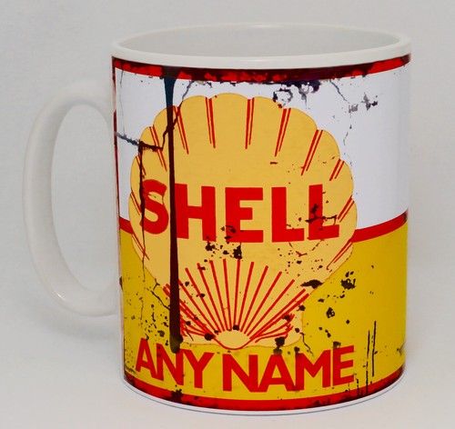 Shell oil can mug - shell,