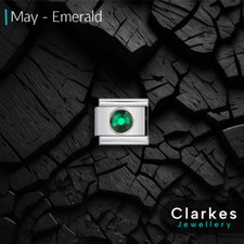 Silver Italian Modular Birthstone Bracelet Charms - Fits 9mm Modular Bracelets