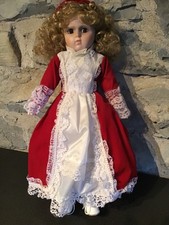 VINTAGE PORCELAIN DOLL 17”