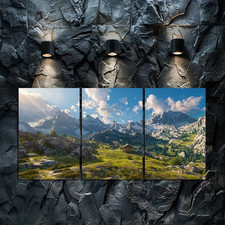 3pcs Serene Alpine Hut Scene