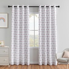 100% Blackout Curtains for Girls Bedroom 84 Inch Length 2 Panels,Total Light ...