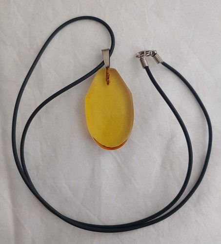 Amber imitation large oval - imitation,