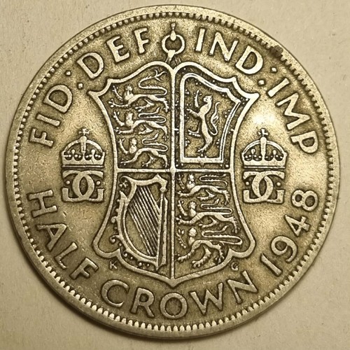 1948 half crown uncirculated - half,