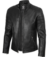 Carrie Men's Black Cafe Racer