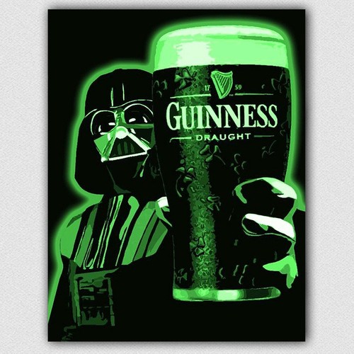 Guinness star wars retro - retro, metal