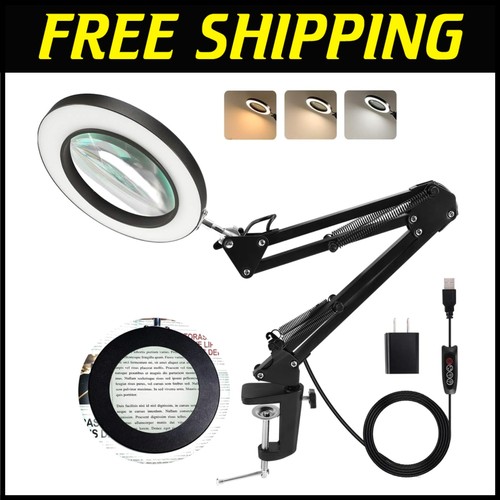 10x glass magnifier lamp - hd,