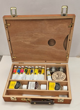 Vintage Winsor and Newton acrylic paint set in Wooden Box