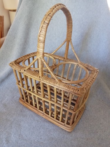 Vintage wicker wine - wicker, bottle