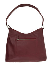 Women's Rowallan Shoulder Bag Medium Red Leather Pocket Zip Lined Logo Used F1