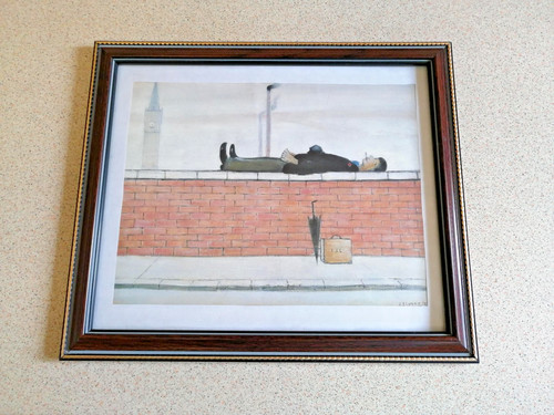 Lowry framed print - lowry, man