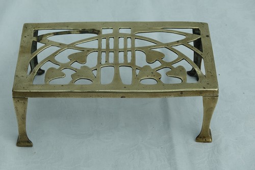 Vintage pierced brass - brass, trivet