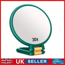 30X Magnifying Mirror, Travel Hand Mirrors w/ Handle Double Side Handheld Mirror
