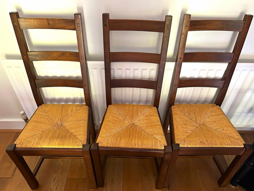 Set dark wood ladder - set, of