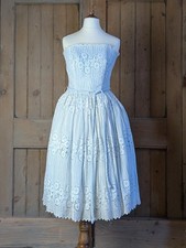 Pale Blue 1950s Vintage Doily