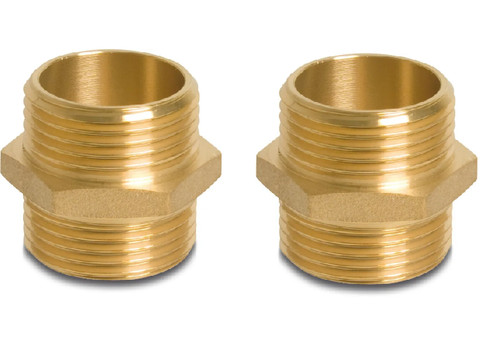 Brass hexagon nipple - x,