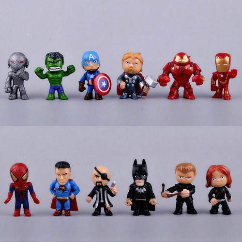 12pcs marvel hero batman hulk - 12pcs,