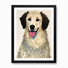 Kuvasz 3 Watercolour Dog Art