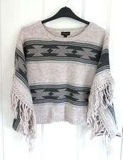 Ladies Top Shop Cotton Poncho Size Medium