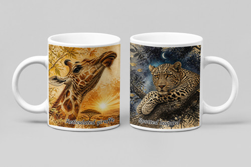Giraffe leopard coffee mug - leopard,