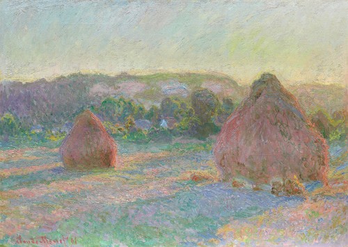 Monet haystacks poster - monet,
