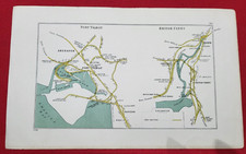 Railway Clearing House Junction Diagram Map No 90 Port Talbot  Briton Ferry 1939