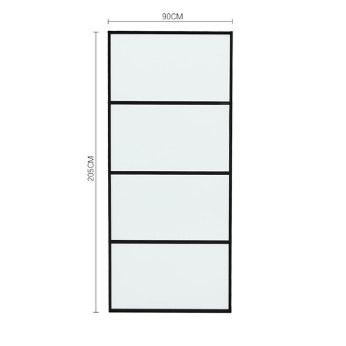 90cm single glass door track - single,