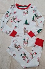 Mini Boden Girls Snug Logo Pyjamas Set Christmas Motif Age 4 Years Brand New G3