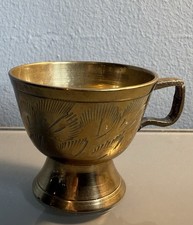 Vintage Brass Goblet Mini Very Very Small Condition Good