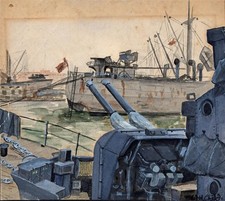 HMS Quantock At Bari Italy -