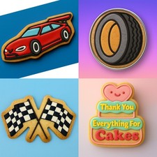 Rally Set of 3 Wheel Car Flat