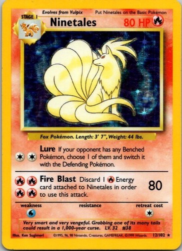 Ninetales 102 holo - ninetales,