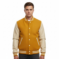 Varsity Letterman Yellow  Wool