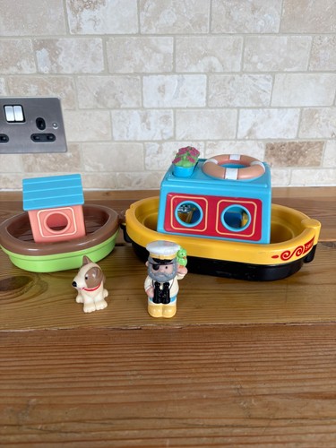 Happyland barge with small dog - happyland,