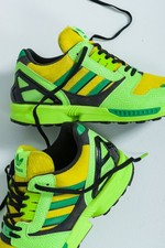 ADIDAS X ATMOS A-ZX ZX8000 SOLAR GREEN & BLACK UK 10
